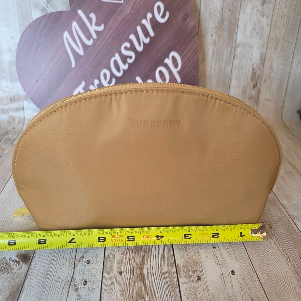 Women's Burberry Tan Cosmetic Bag - Picture 2 of 7